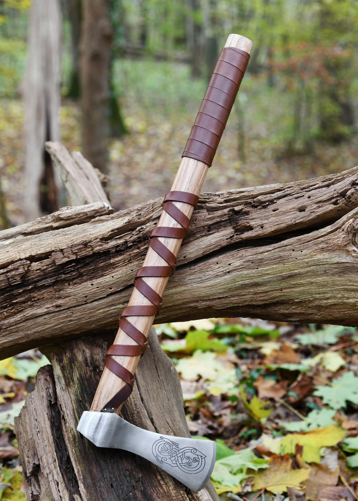 Viking axe, type A, engraved, semi-sharp