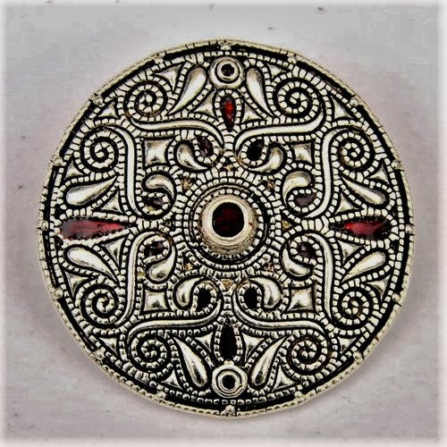 Celtic brooch Auvers sur oise, silvered