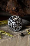 Garniture de ceinture viking Borre ensemble de 5 pièces, argenté