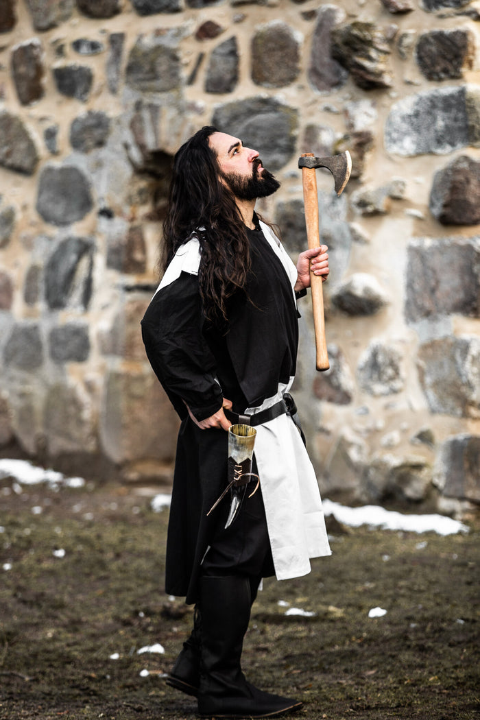 Surcoat, checked, black-white
