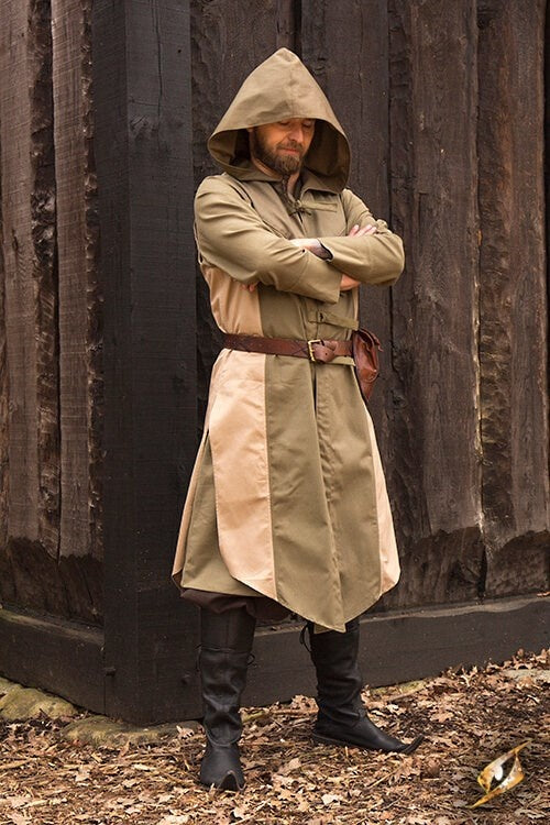 Sleeveless coat Assassins Creed, green-sand