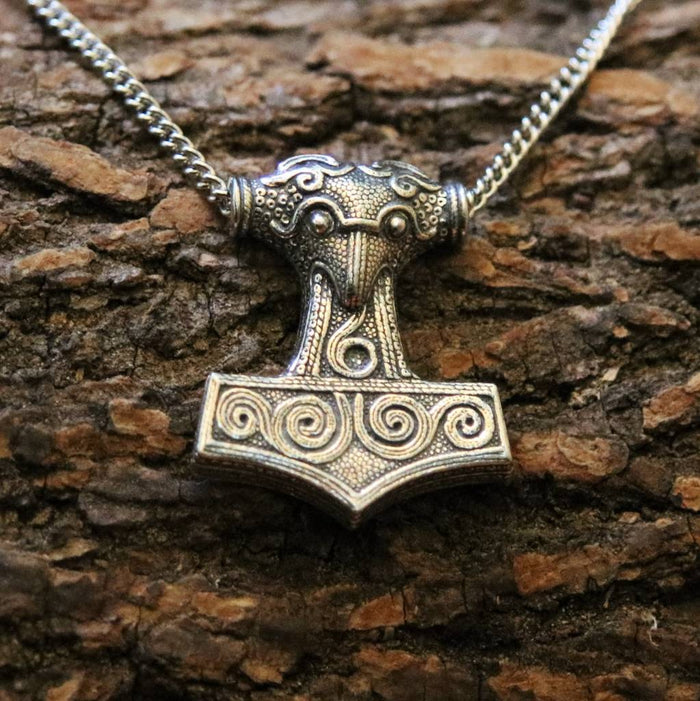 Skane Thor's hammer with necklace, pewter