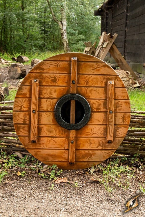 LARP Viking round shield Odin's raven
