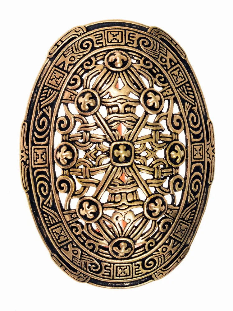 9th-century Viking tortoise brooch, Borre style, bronze, price per piece