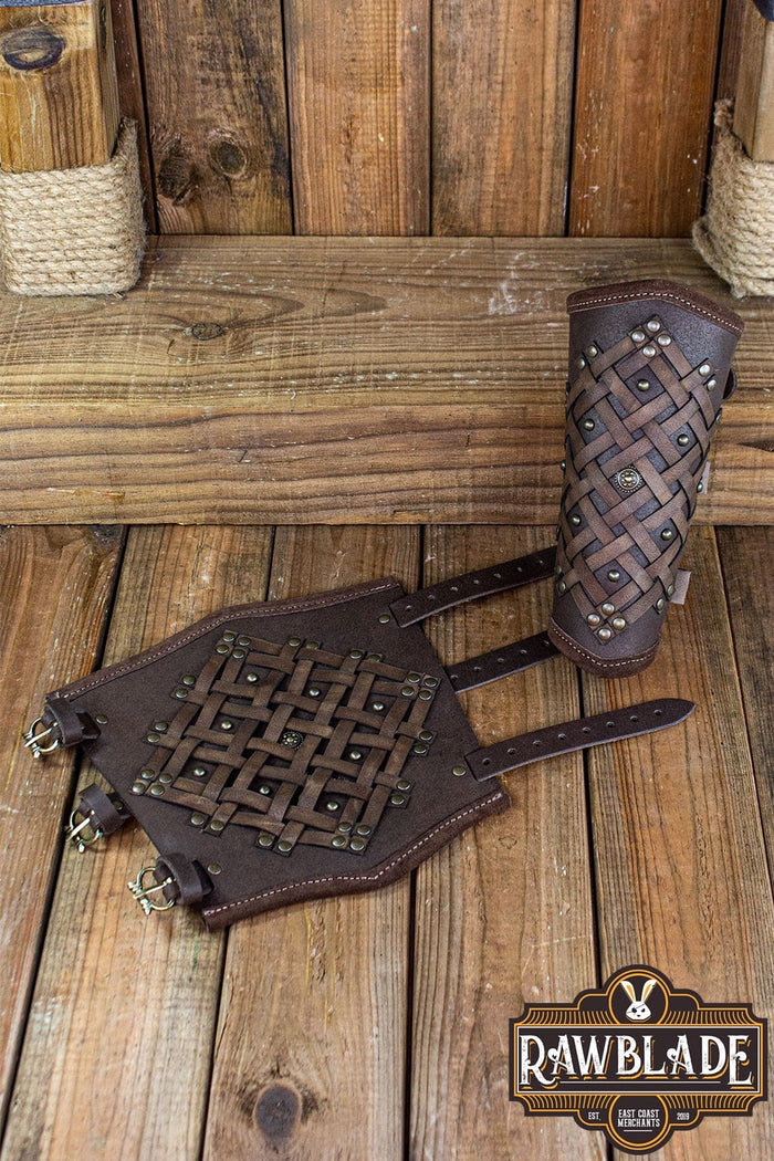 Brawley bracers, forearm guards, brown