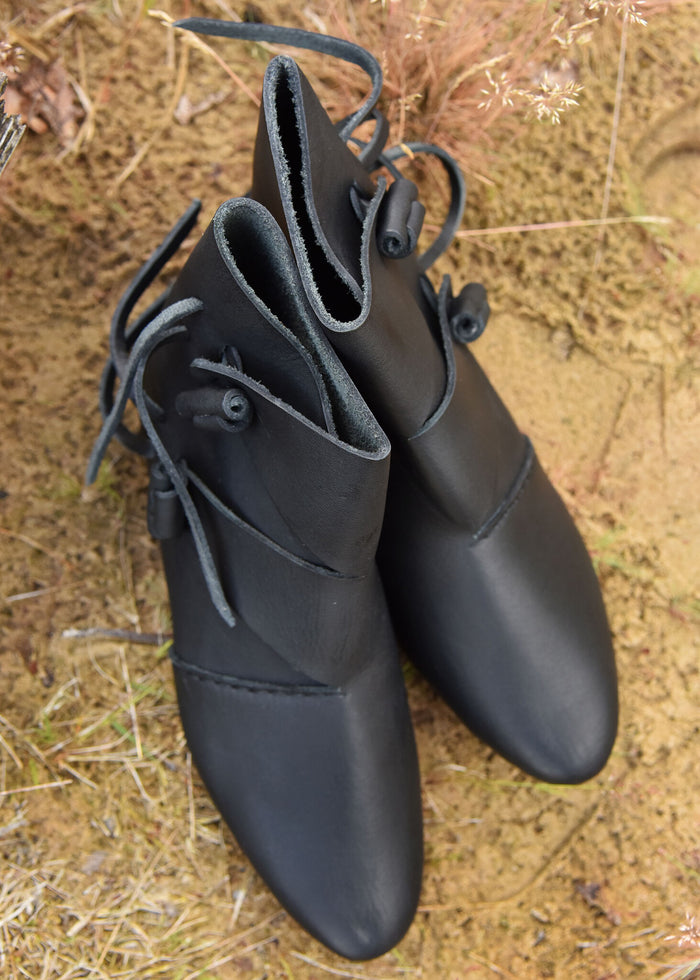Viking shoes Jorvik with nails, black
