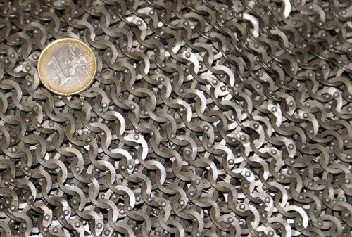 Haubergeon, flat rings, round rivets 8 mm