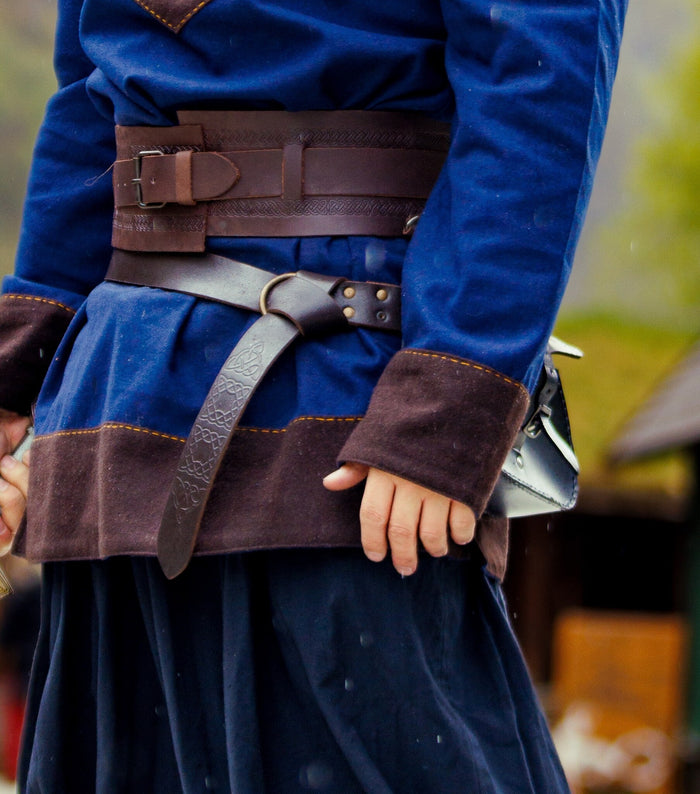 Viking tunic Roland, wool blend, blue