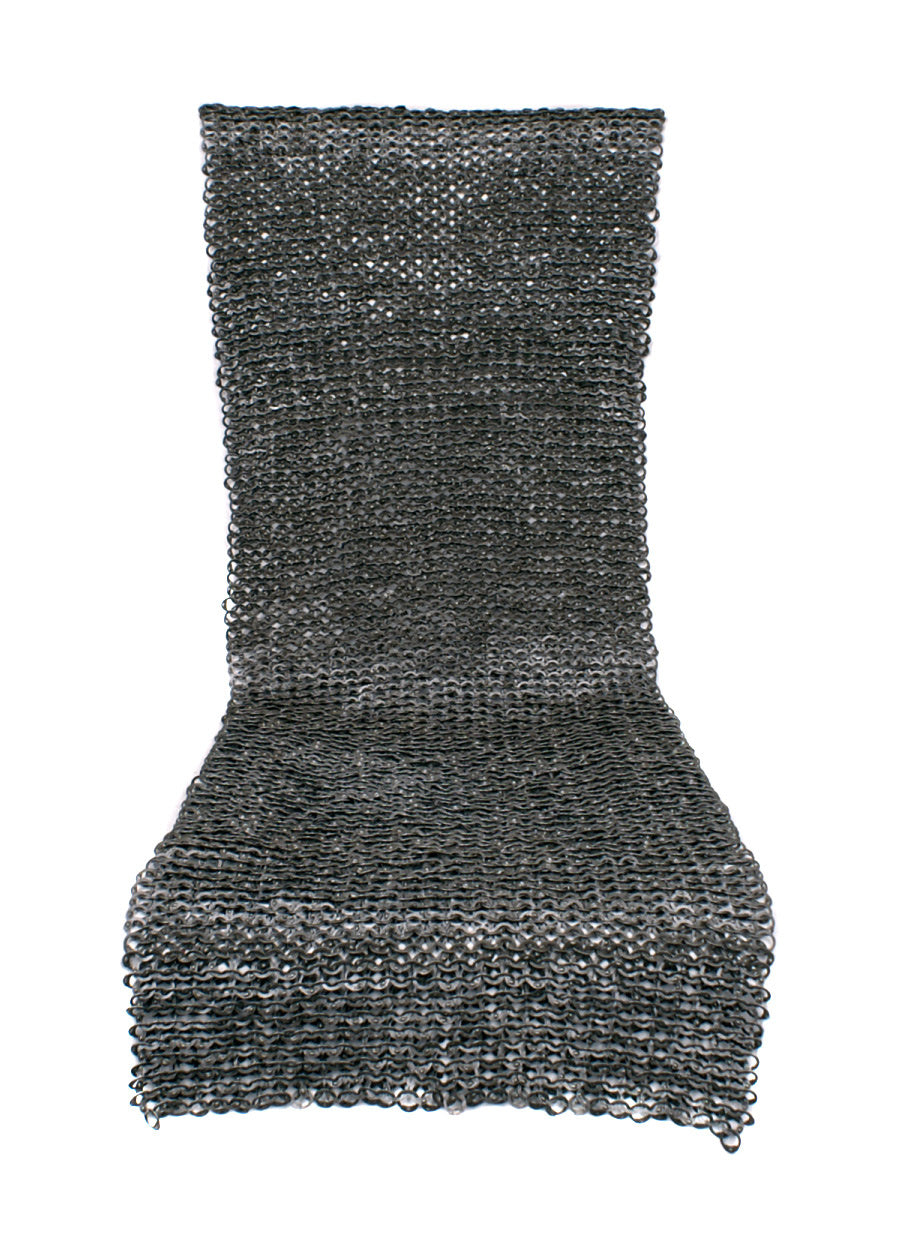 Chainmail skirt gousset, flat rings - round rivets, 8 mm