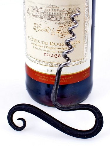 Hand-forged iron corkscrew