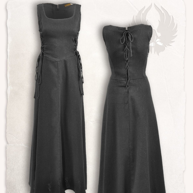 Surcot medievale Uma, nero