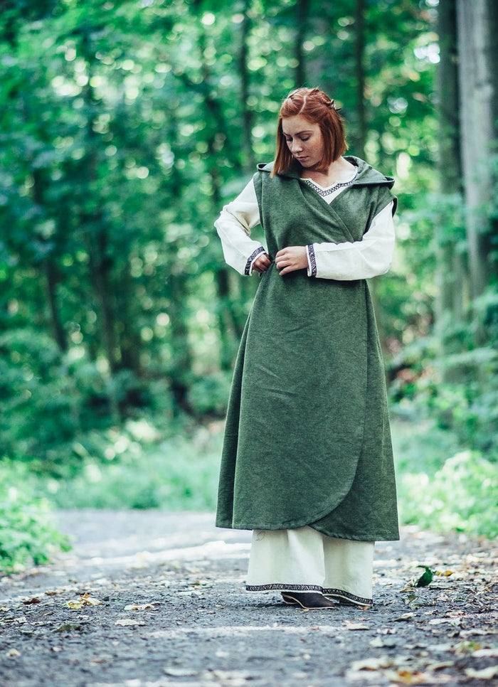 Wrap dress Thyra, green