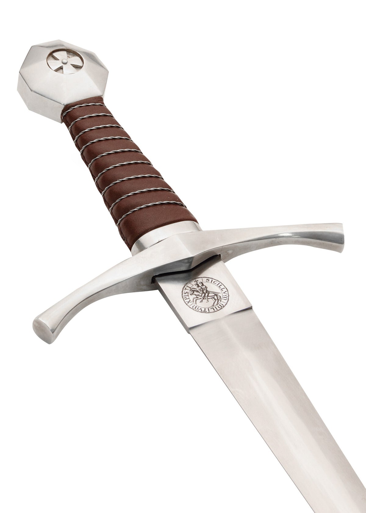 Medieval dagger Templars seal, semi-sharp