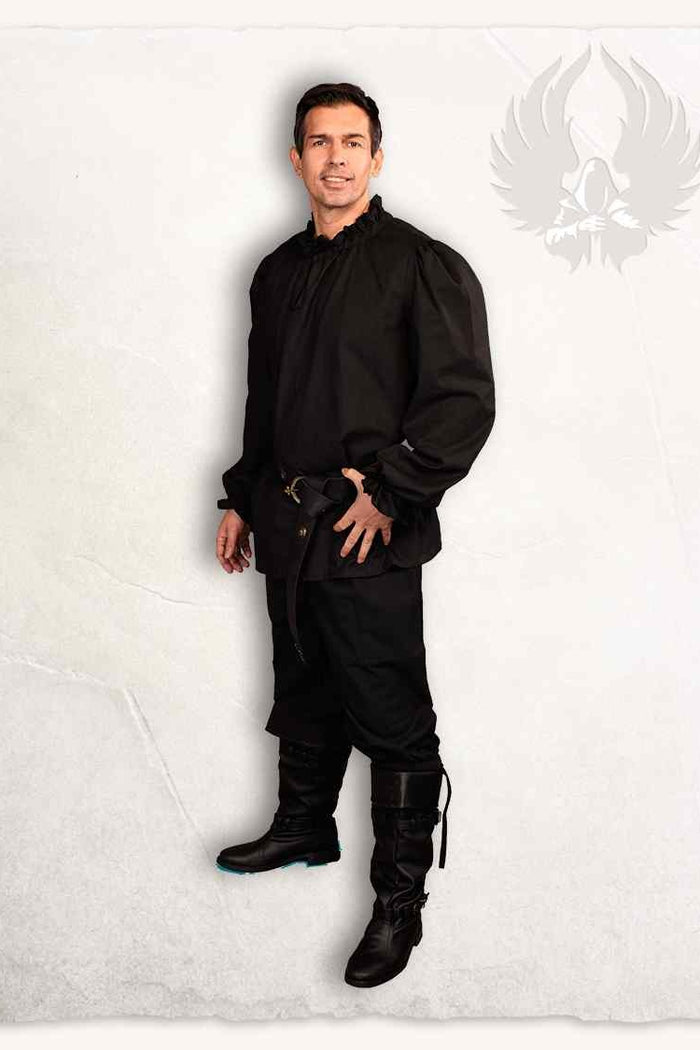 Late Renaissance Shirt Bastian, black