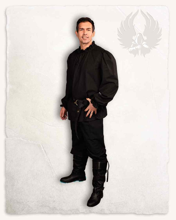 Late Renaissance Shirt Bastian, black