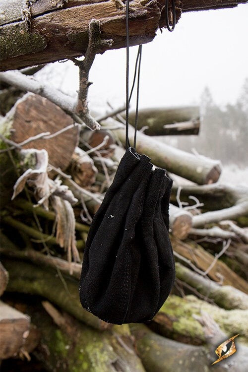 Leather pouch Michelangelo, black