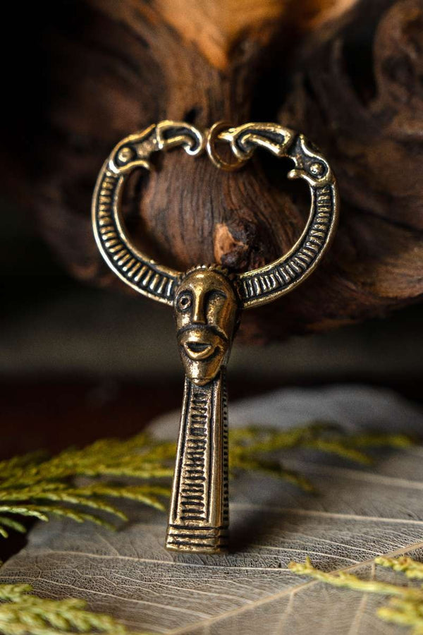 Viking Odin Amulet Zemlyanoe Ladoga, bronze
