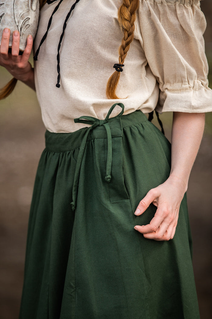 Medieval skirt Konstanze, green