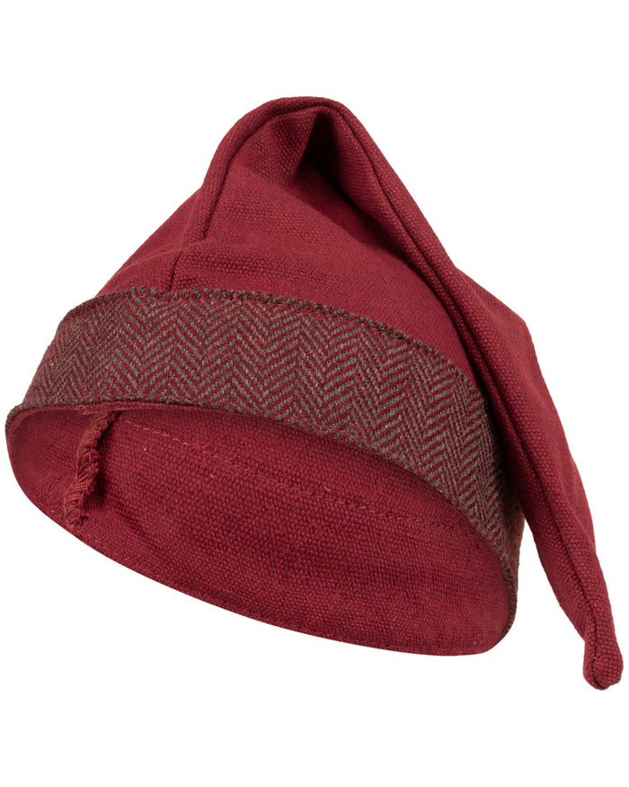 Viking hat Toki, burgundy red
