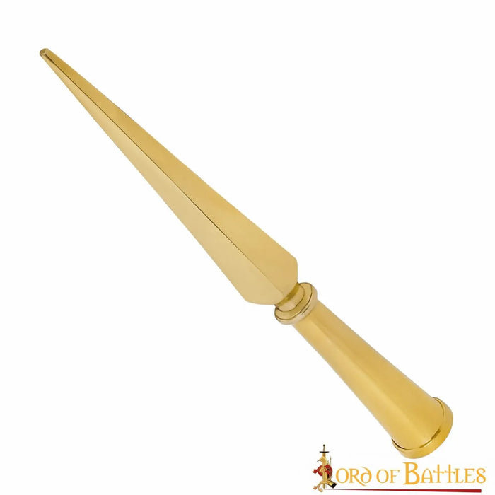 Brass spearhead, blunt (battle-ready)