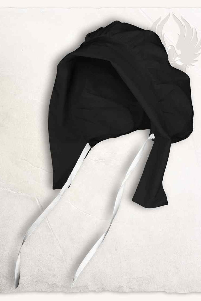 Medieval cap Anna, black