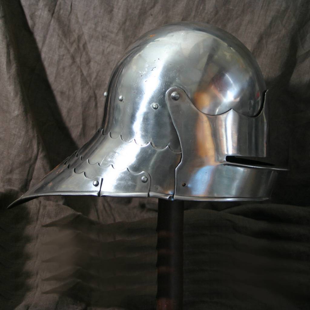 Sallet with visor 1480, 2 mm (battle-ready)