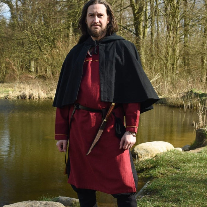 Germanic Thorsberg tunic herringbone pattern, red