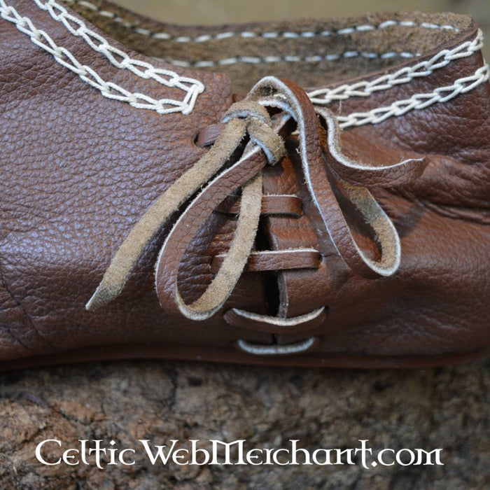 Norman shoes, 1150-1350, brown