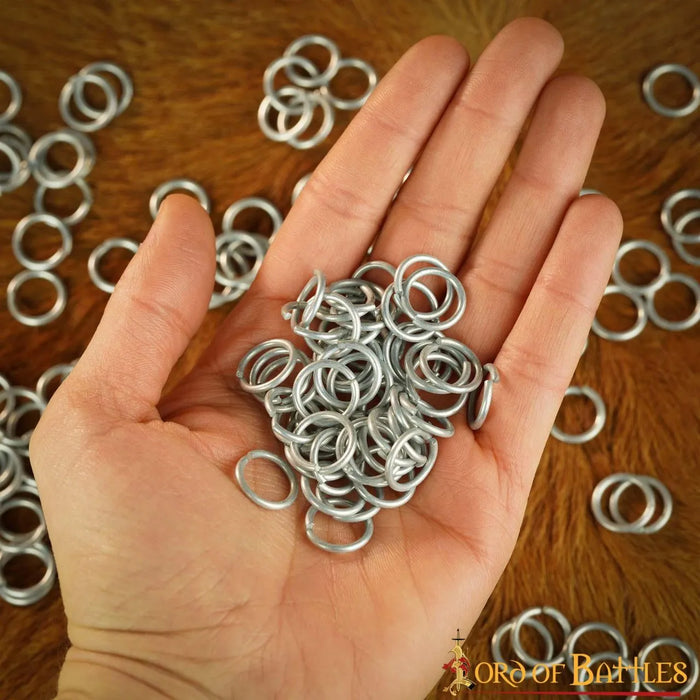 1kg chainmail rings, galvanised, butted 10 mm
