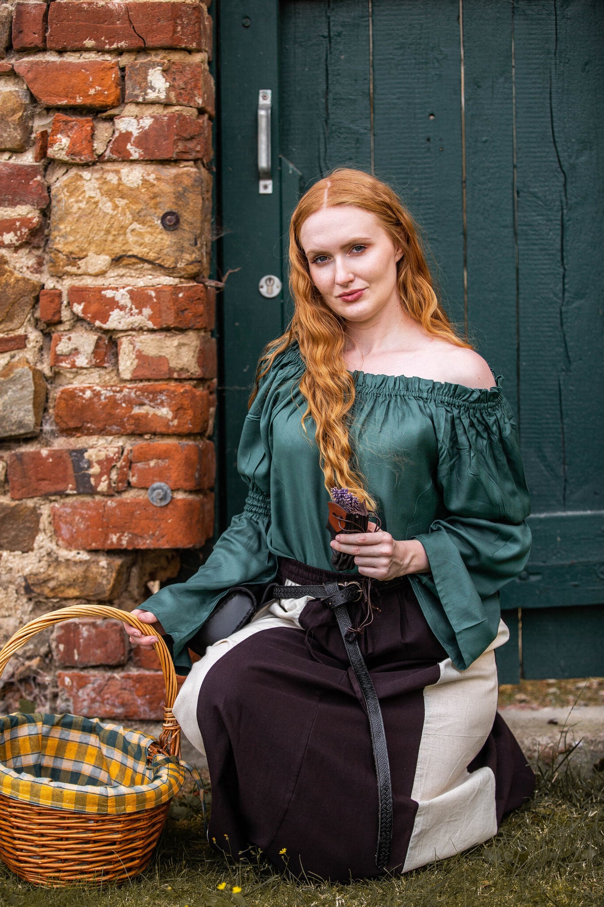 Baroque blouse, green