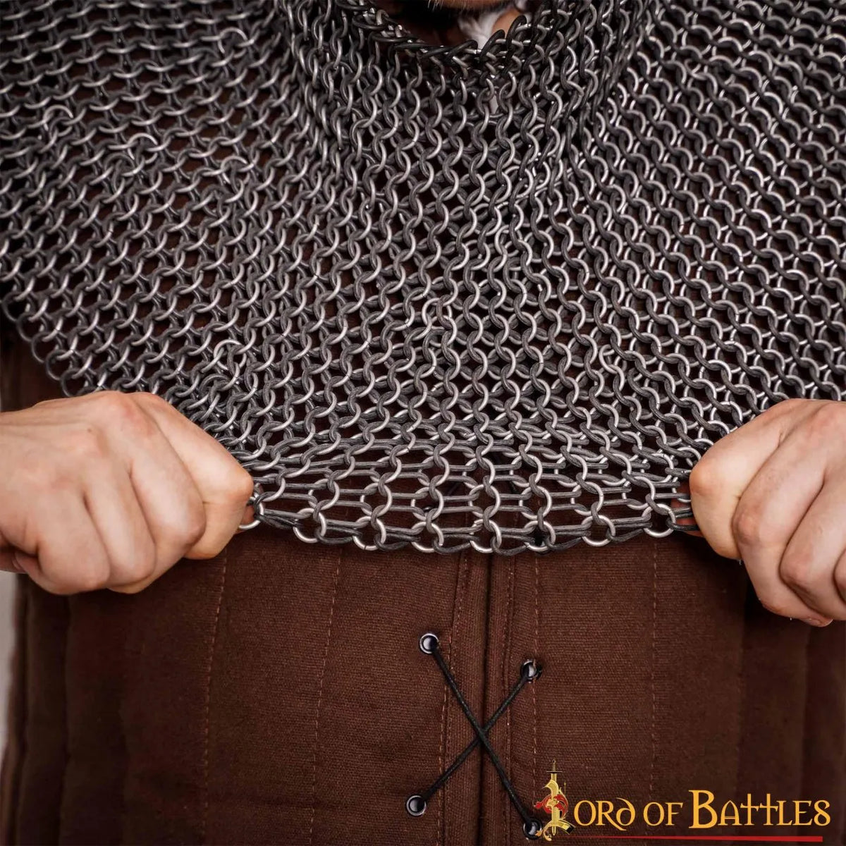 Chainmail coif, aluminium & rubber, 10 mm