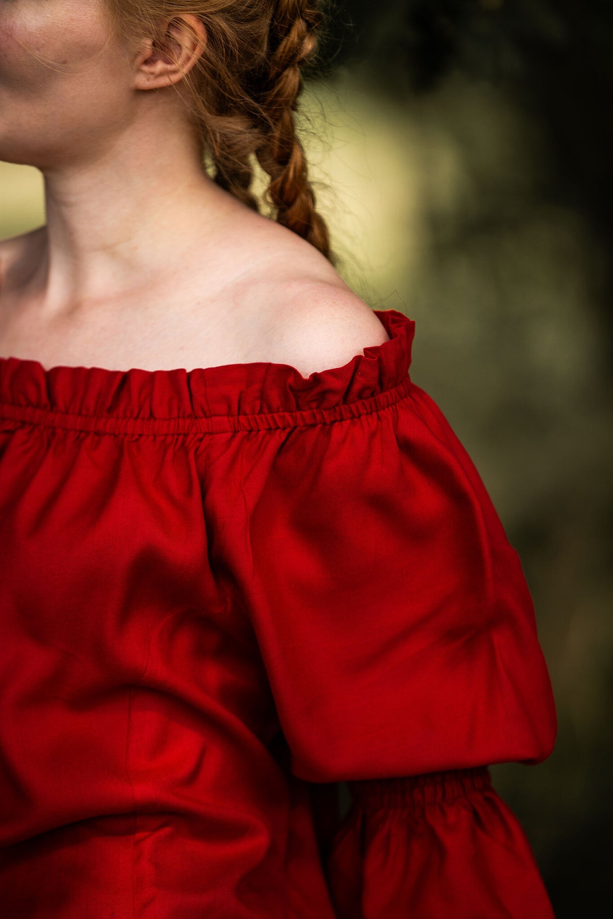 Baroque blouse, red