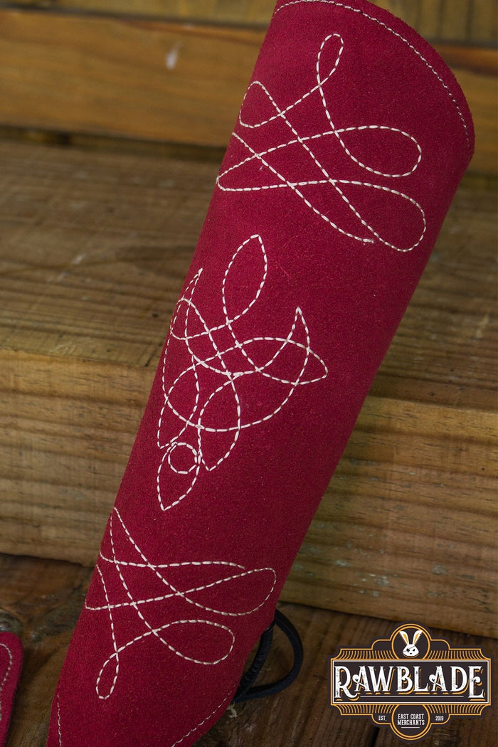 Vryla premium bracers, forearm guards, red