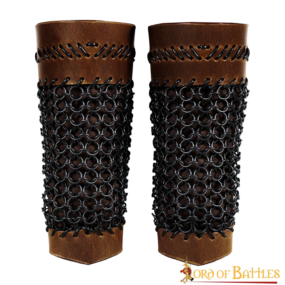Leather monster hunter bracers with chainmail