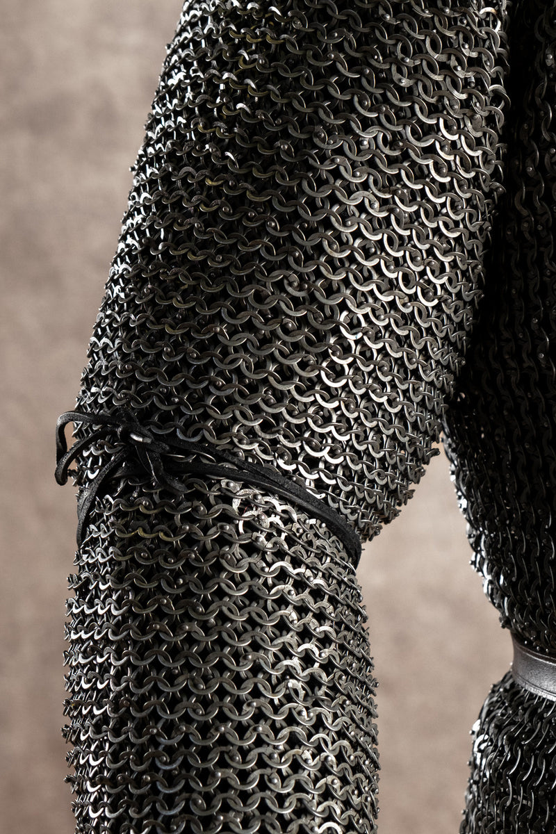 Haubergeon, gemischt, flache Ringe, runde Nieten, 8 mm