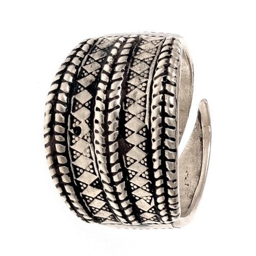 9th-10th century Viking ring Gotland, silvered bronze