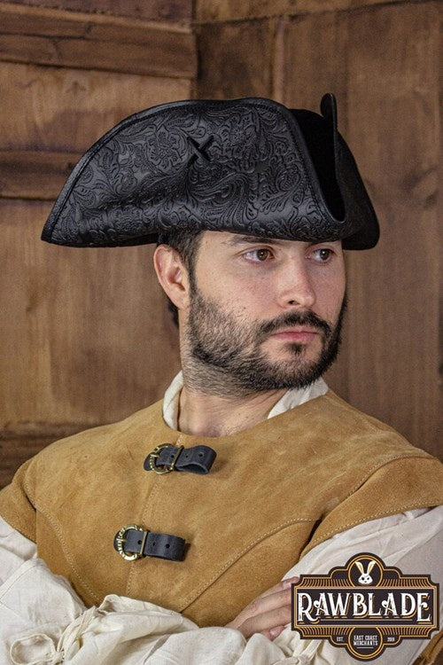 Pirate hat Jack Rackham, deluxe, black