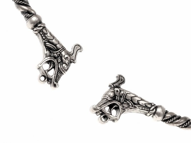 Viking torque Haithabu, silvered bronze