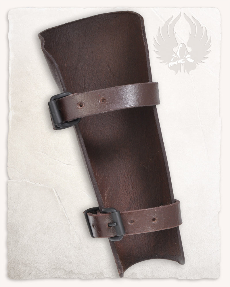 Felix leather bracers, forearm guards, black