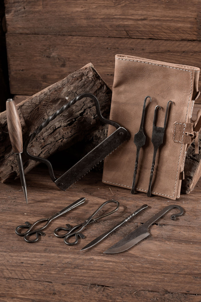 Surgery set, 8 pieces, with case