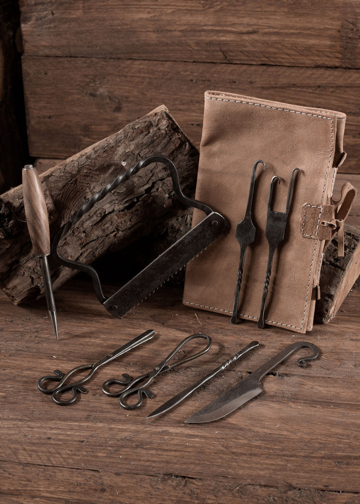 Surgery set, 8 pieces, with case