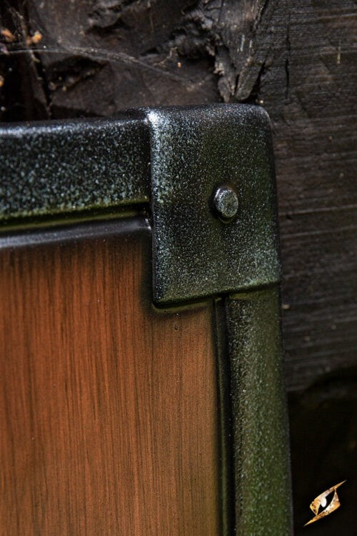 LARP Vliegerschild Stahl Holz Optik