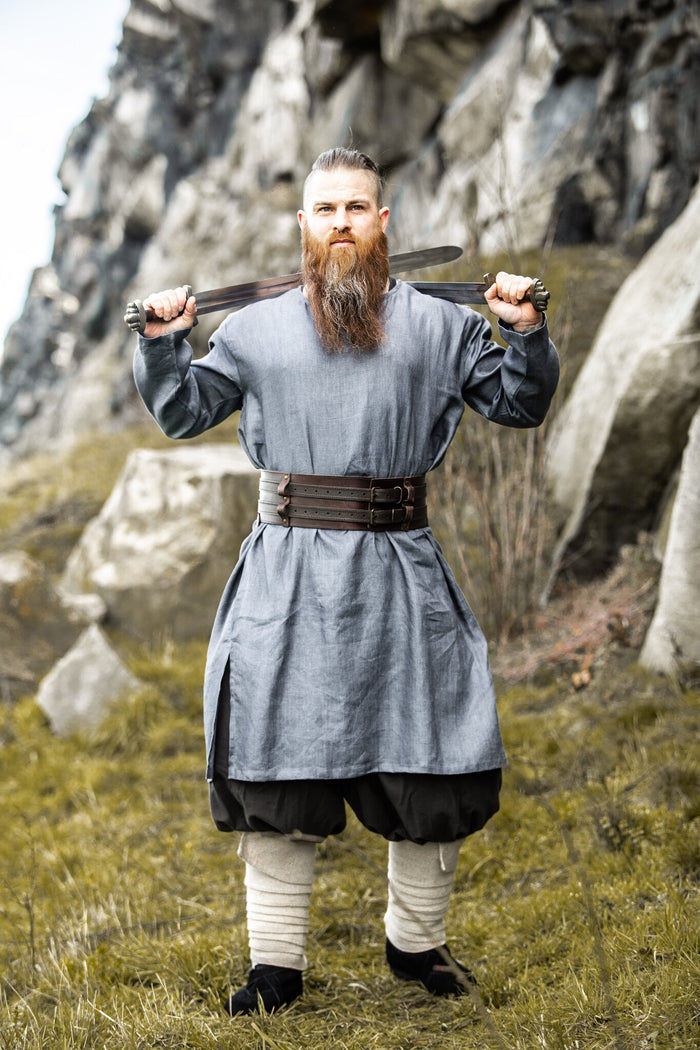 Thorsberg tunic Germanic, linen, blue-gray