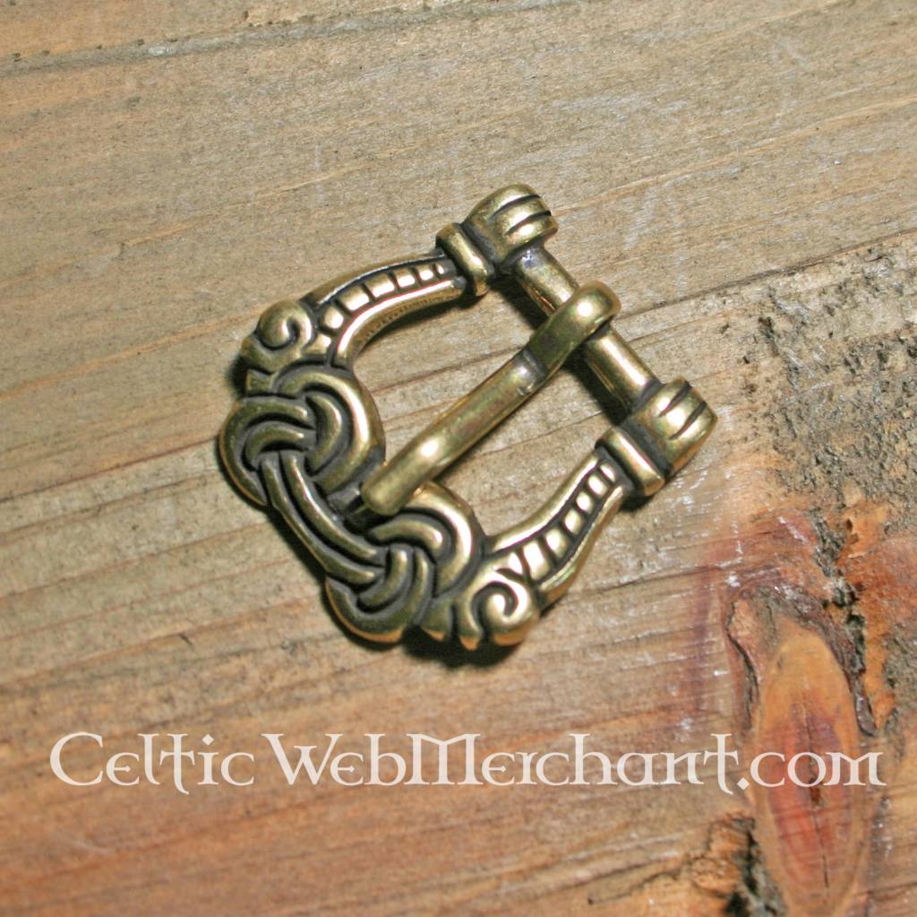 Viking buckle gripping hands, zamak