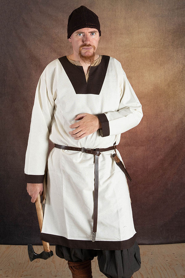 Frankish tunic Clovis, natural-brown