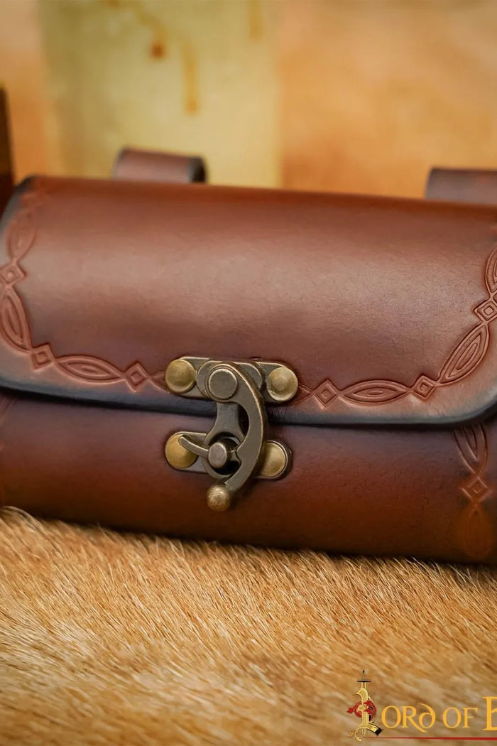 Magic potion bag with 4 bottles, brown
