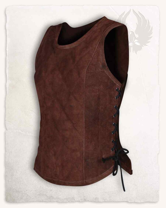 Leather bodice Lucy, brown