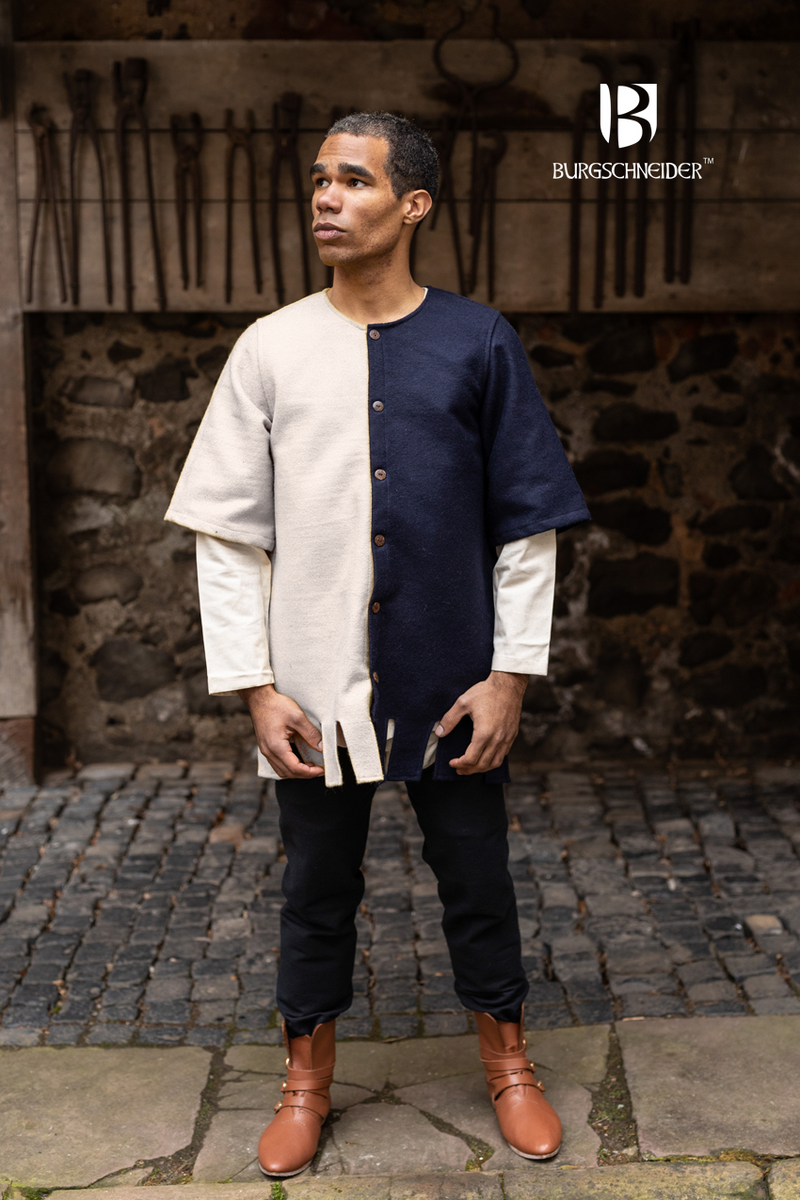 Surcot Aleran, derecho, natural, mezcla de lana