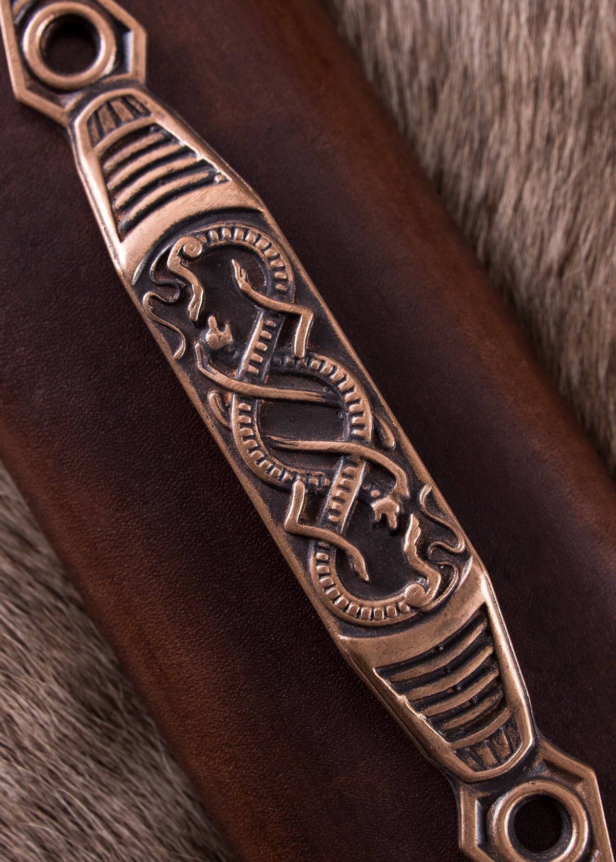 Belt loop with snakes for sword scabbard