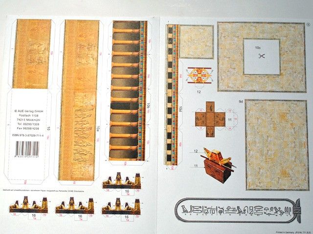 Model building kit Egyptian temple 1550 - 1070 BC.